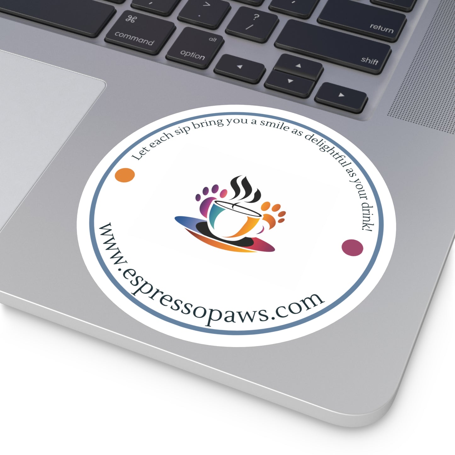 Espresso Paws Logo Round Stickers - Indoor\Outdoor